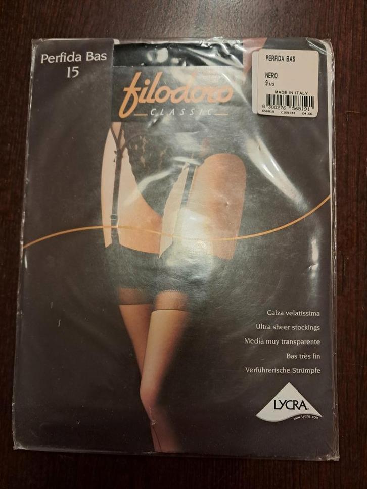 Fijodoro classic 15d jarretel kousen maat 9,5, Kleding | Dames, Leggings, Maillots en Panty's, Nieuw, Panty, Zwart, Ophalen of Verzenden