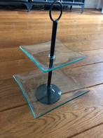 Mooie etagere van glas en metaal, Ophalen of Verzenden, Zo goed als nieuw