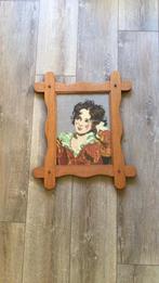 Vintage geborduurd schilderij., Ophalen