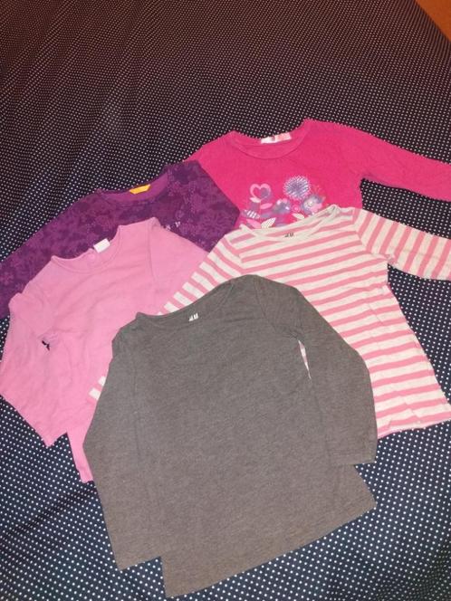 92 SET longsleeve shirts 5x meisje lange mouw, Kinderen en Baby's, Kinderkleding | Maat 92, Gebruikt, Meisje, Shirt of Longsleeve
