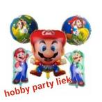 Mario 5 delige ballonnen set nr M68B, Ophalen of Verzenden, Nieuw, Versiering, Verjaardag