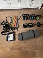 Resistance band kit + Kettlebells + yogamat, Ophalen, Gebruikt, Benen, Kettlebell