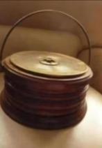 Eiken houten stoof met koperen binnenbak, Antiek en Kunst, Ophalen of Verzenden