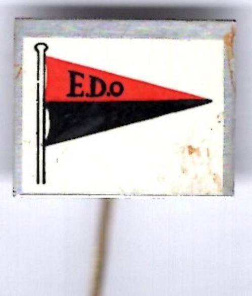 EDO E.D.O. aluminium voetbalclub speldje ( Y_179 ), Verzamelen, Speldjes, Pins en Buttons, Zo goed als nieuw, Speldje of Pin, Sport