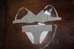 Beachlife gestreept broekje mt 36 & triangel top mt 40