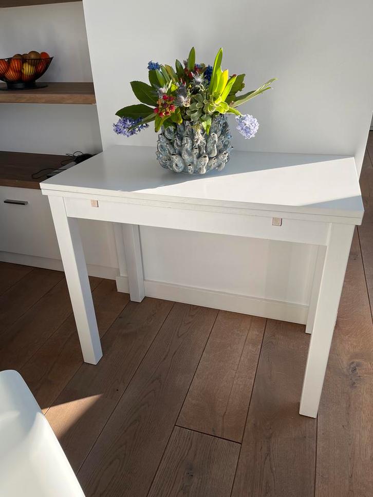 Twee Ikea Bjursta uitschuifbare eettafels ZGAN, Huis en Inrichting, Tafels | Eettafels, Zo goed als nieuw, 50 tot 100 cm, Rechthoekig