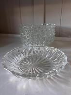 8 dessert/lekkernij/fruit schaaltjes/ bordjes vintage, Gebruikt, Ophalen of Verzenden, Overige stijlen, Glas