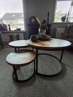 Mango Houten Salontafel met Zwart Frame, Ophalen