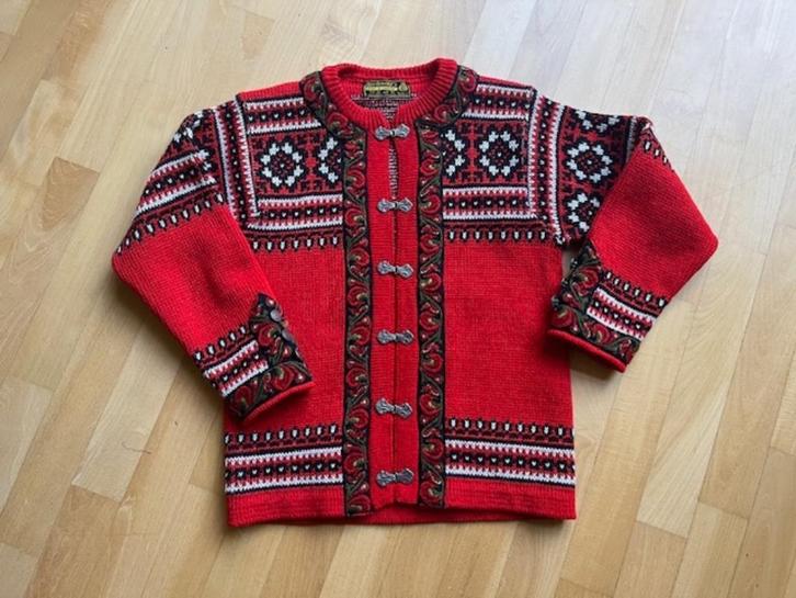 vintage Noorse trui vest - dames - NIEUWSTAAT, Kleding | Dames, Truien en Vesten, Zo goed als nieuw, Maat 38/40 (M), Rood, Ophalen of Verzenden