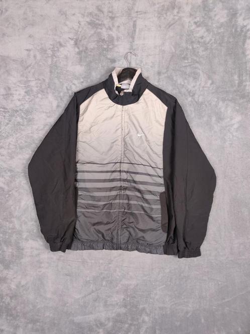 Vintage Nike Jas Windbreaker L Zwart Grijs Oversized Jacket, Kleding | Heren, Jassen | Zomer, Zo goed als nieuw, Maat 52/54 (L)