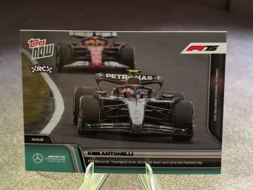 Kimi Antonelli Rookie youngest driver to lead - Topps Now F1, Hobby en Vrije tijd, Stickers en Plaatjes, Nieuw, Plaatje, Ophalen of Verzenden