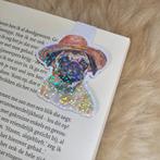 Magnetische boekenlegger mopshond met hoedje glitter, Verzamelen, Ophalen of Verzenden, Nieuw