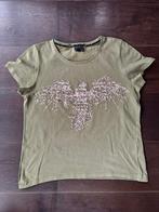 Legergroen shirt met adelaar van pailetten maat XXS, Groen, Maat 34 (XS) of kleiner, Seven Sisters, Ophalen of Verzenden
