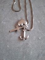 Hals ketting. Zilver. Hoop. Geloof. En liefde, Ophalen of Verzenden