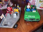 Playmobil politieauto en politieboot, Ophalen of Verzenden, Gebruikt