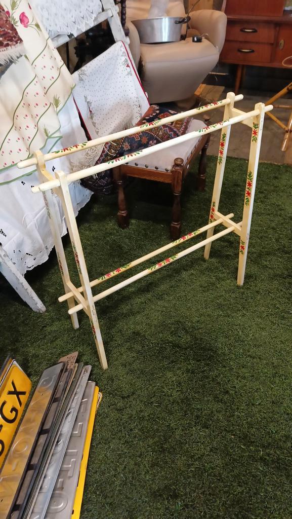 Vintage Handdoekenrek - 75 cm Hoogte, Huis en Inrichting, Woonaccessoires | Overige, Gebruikt, Ophalen