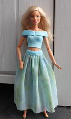 Barbie kleding nieuw - Outfit - Lange rok en top blauw groen, Nieuw, Ophalen of Verzenden, Barbie