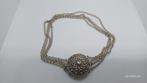 Antieke zilveren klederdracht choker ketting, Sieraden, Tassen en Uiterlijk, Antieke sieraden, Ophalen of Verzenden, Zilver, Ketting