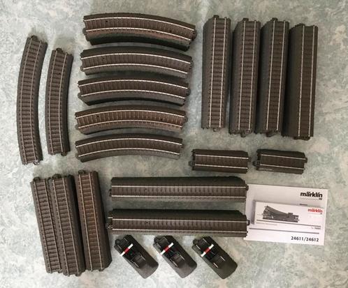 89 stuks c-rails Marklin - HO + wisselaandrijving, Hobby en Vrije tijd, Modeltreinen | H0, Zo goed als nieuw, Rails, Wisselstroom
