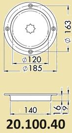 RVS inspectieluiken Ø120 mm. Prijzen vanaf € 107,95., Watersport en Boten, Accessoires en Onderhoud, Ophalen of Verzenden, Nieuw
