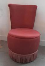 Roze vintage naaistoel, Huis en Inrichting, Fauteuils, Minder dan 50 cm, Gebruikt, Ophalen of Verzenden, Stof