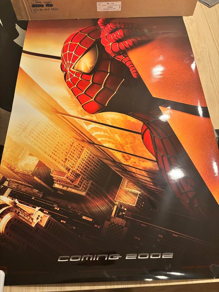 Spider-Man Twin Towers poster, Verzamelen, Rechthoekig Staand, Deurposter of groter, Ophalen of Verzenden, Zo goed als nieuw