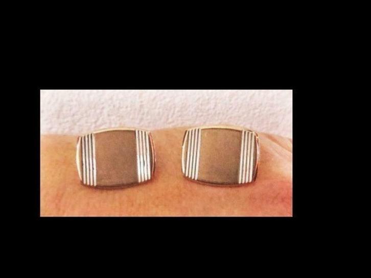 Modernistische Design Zilveren Manchetknopen!, Sieraden, Tassen en Uiterlijk, Antieke sieraden, Manchetknopen, Zilver, Verzenden