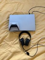 Playstation 5 digital edition met controller & headset, Ophalen of Verzenden, Zo goed als nieuw