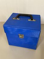 Vintage 7inch Single Draagkoffer - Blauw - Voor Vinylplaten, Sieraden, Tassen en Uiterlijk, Koffers, Hard kunststof, Ophalen of Verzenden