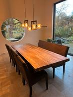 Eetkamerstoelen + bank voor 6-8 personen, Antiek en Kunst, Antiek | Meubels | Stoelen en Banken, Ophalen