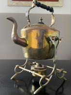 Antieke Koperen Theeketel met Rechaud, Ophalen of Verzenden, Koper