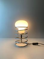 Spiral lamp 70s vintage table lamp silence of the lamps, Gebruikt, Mid century modern vintage design, Ophalen of Verzenden, Glas