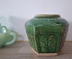 Oude groene gemberpot, Ophalen of Verzenden