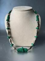⭐️Oude ketting: malachiet en visjes, Sieraden, Tassen en Uiterlijk, Antieke sieraden, Ophalen of Verzenden, Overige materialen