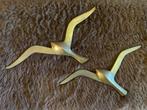 2 vintage messing wandvogels, wand decoratie, ?, Zo goed als nieuw, ?, ?
