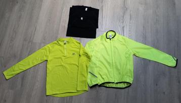 Sport-/hardloopkleding: thermoshirt, vest & windjack 134-140 beschikbaar voor biedingen