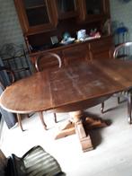 eethoek met 4 stoelen, Huis en Inrichting, Complete eetkamers, Ophalen, Gebruikt, Eiken, 4 tot 6 stoelen