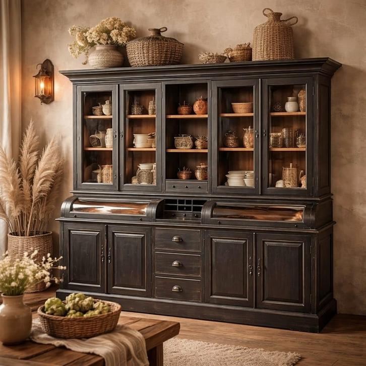 Landelijke buffetkasten naar wens grutterskast teak en meer, Huis en Inrichting, Kasten | Buffetkasten, Zo goed als nieuw, Minder dan 100 cm