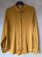 Mosterdgele glans blouse H&M maat 38, Verzenden, Zo goed als nieuw, Maat 38/40 (M), Geel