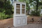 Brocante - Stralende servieskast!, Huis en Inrichting, Kasten | Vitrinekasten, Ophalen, Gebruikt, Metaal, Landelijk