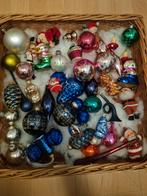 Kleurrijke vintage Brocante oude Kerst ornamenten/ballen, Diversen, Kerst, Ophalen, Gebruikt