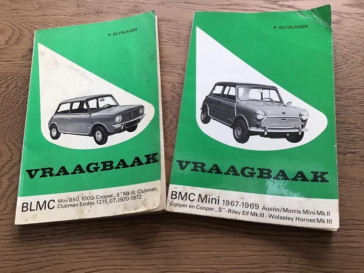 2 Vraagbaken Austin & Mini - P. Olyslager, Boeken, Auto's | Boeken, Gelezen, Ophalen of Verzenden