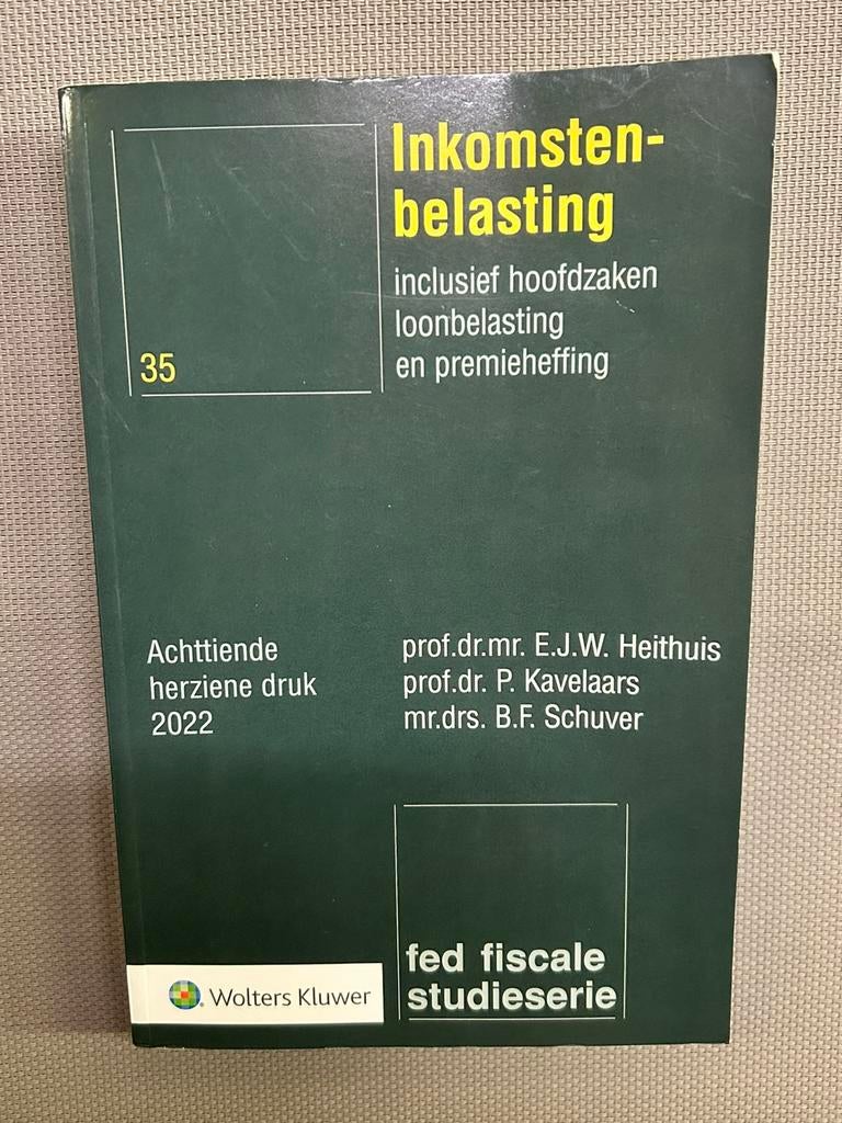 Inkomstenbelasting 18e druk 2022, Boeken, Studieboeken en Cursussen, Ophalen, Beta, Zo goed als nieuw, WO