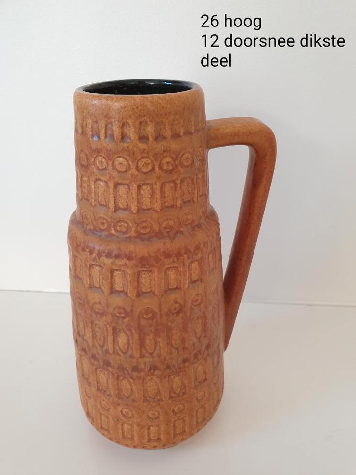 Vazen, West Germany, vintage, Huis en Inrichting, Woonaccessoires | Vazen, Gebruikt, Overige kleuren, Minder dan 50 cm, Aardewerk of Porselein