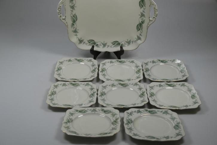 Mooi antiek brocante gebakstel van Hutschenreuther porselein, Antiek en Kunst, Antiek | Porselein, Ophalen of Verzenden