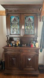 Kast met glas in lood, Antiek en Kunst, Ophalen