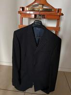 Krijtstreep costuum Frans Molenaar 52, Kleding | Heren, Verzenden, Zo goed als nieuw, Maat 48/50 (M), Zwart