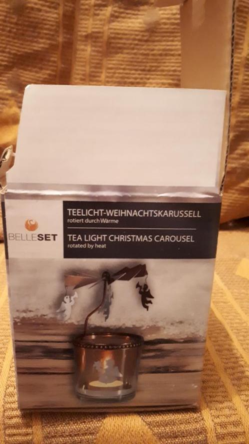 Carrousel waxinelichthouder draaiend engel theelichthouder, Diversen, Kerst, Nieuw, Ophalen of Verzenden