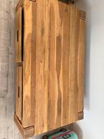 Mooie robuste salontafel 140x81 met 2 lades, 100 tot 150 cm, Zo goed als nieuw, Minder dan 50 cm, Rechthoekig