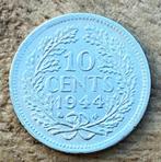 10 cent 1944ES Wilhelmina, Ophalen, Zilver, 10 cent, Koningin Wilhelmina